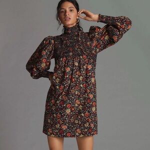 Plenty by Tracy Reese Black Floral Long Sleeve Dress
